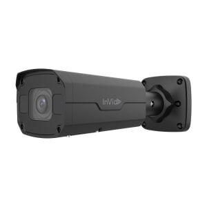 InVid VIS-P5BXIRA27135NHB 5 Megapixel IP Plug & Play Outdoor IR Bullet Camera with 2.7-13.5mm Lens, Black Housing