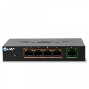 BV Security POE-SW501G-PLUS 4 Port PoE+ Switch, 10/100/1000, NDAA