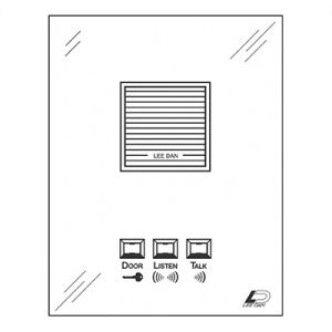 LEE DAN IR-081C 4-Wire Oversized Apartment Intercom Station