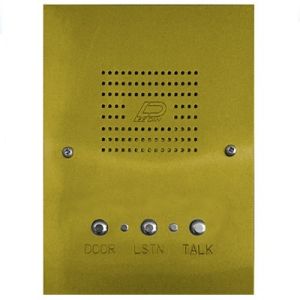 LEE DAN IR-464BRQ 4-Wire Flush Mount Brass Apartment Intercom Stations with Round Metal Buttons