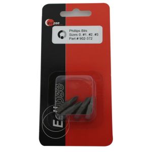 Eclipse Tools 902-372 4 Pc Phillips 1" Insert Bit Set-Sizes 0, #1, #2, #3