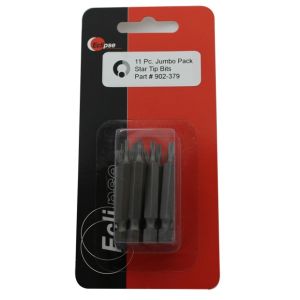 Eclipse Tools 902-379 11 Pc Jumbo Pack Assorted Star Tip 1-15/16" Power Bit Set