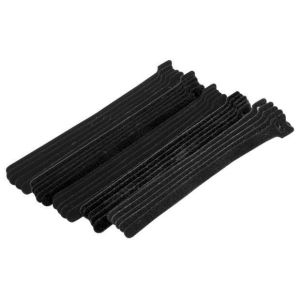 Eclipse Tools 900-098-BK Hook and Loop Cable Ties, 8" Black, 25 pk