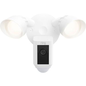 Ring B08F6GPQQ7 Floodlight Cam Plus Outdoor Wired 1080p Surveillance Camera -White