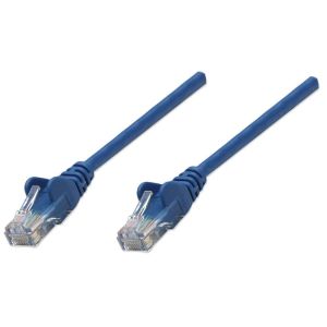 Intellinet 342438 Network Cable, Cat6, UTP 100% Copper, RJ45 Male / RJ45 Male, 15.0 m (50 ft.), Blue