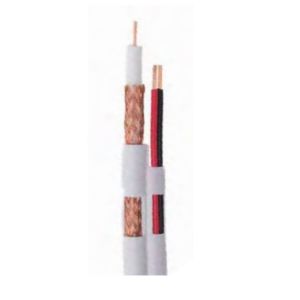 MDY Group 750062 RG-59+2DC Siamese Cable CCS Conductor, White, 1000 Feet