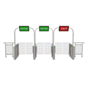 InVid INVID-TURNSTILE-2A 2 Lane Stainless Steel Turnstile