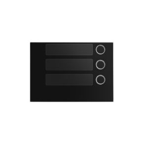 Urmet 1168-13 3-Button Front Panel, Alpha, Black