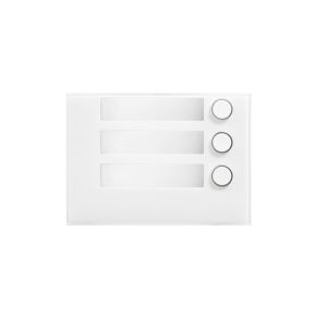 Urmet 1168-13W 3-Button Front Panel, Alpha, White