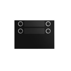 Urmet 1168-24 Front Panel with 4 Buttons Over 2 Rows, Alpha, Black