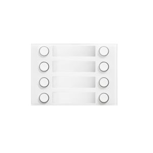 Urmet 1168-28W Front Panel with 8 Buttons Over 2 Rows, Alpha, White