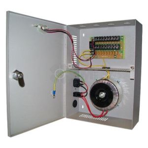 Veilux VPS-24910 24 VAC 9 Output Central Power Supply For CCTV Security Camera