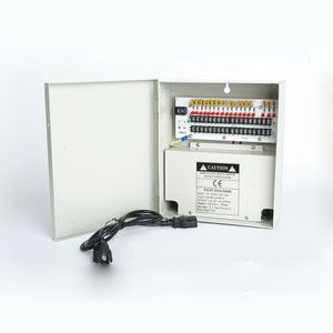 Cantek CTW-12VDC-18P-10A 18 PTC Output CCTV Distributed Power Supply