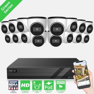 InVid ECO-16X-2TB 16 Camera 5MP Surveillance System Turret - 2TB