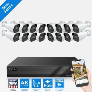 InVid HD-16ZB-4TB 16 Camera 4K Surveillance System Bullet - 4TB