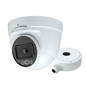 Speco O4LT2 4 Megapixel IP Advanced Analytics Turret Camera with White Light Intensifier, 2.8mm Lens