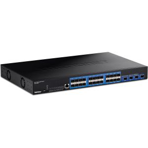 TRENDnet TL2-F70284 28-Port Layer 2 Managed SFP Switch with 10G SFP+ Ports