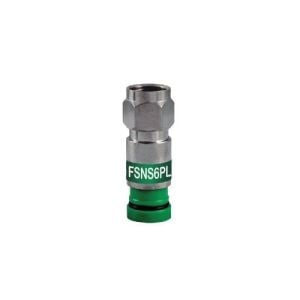 West Penn FSNS6PL-25 F-Type Compression Connector for RG6 Plenum Cable, 25-Pack