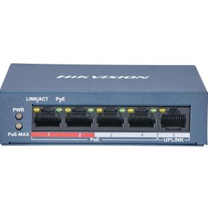 Hikvision DS-3E0105P-E-M-B 4 Port Fast Ethernet Unmanaged POE Switch