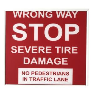 DoorKing 1615-032 Warning Sign Replacement Panel (Red)