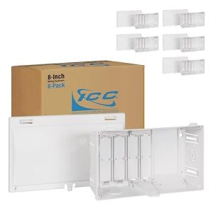 ICC ICRDSMMBE8 8" Junction Box with Cover, Plastic, 6-Pack Contractor Value