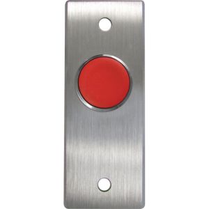 Camden Door Controls CM-7185RE-7 Vandal Resistant Push Button (Recessed) DPST Pneumatic Time Delay, Red & Exit Button, Push to Exit