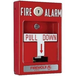 Napco FWC-FSLC-PULLK Addressable Pull Station, Single Action with Key Reset