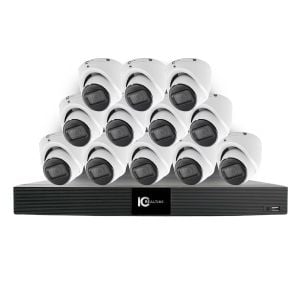 ICRealtime MultiCam Kit 4MP Complete Video Surveillance System with 16-Channel PoE NVR, 4TB Storage and 12 4MP IP Cameras