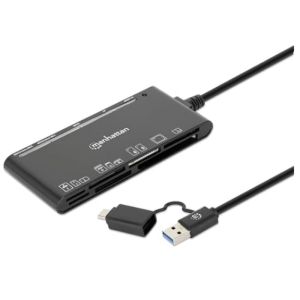 Manhattan 102780 USB-C / USB-A Combo Multi-Card Reader / Writer