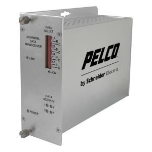 Pelco FTD4M1ST 4 Channel ST Fiber Transmitter Bidirectional Data, Multi-Mode