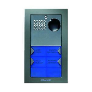Comelit PV4S Powercom Video 4 Push Button, Surface Mount Entrance Panel