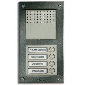 Comelit VA4F Vandalcom Audio Flush Mount 4 Push Button Entry Panel Kit