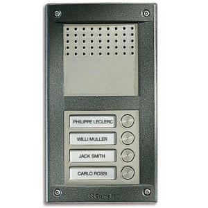 Comelit VA4S VandalCom Audio Surface Mount 4 Push Button Entry Panel Kit