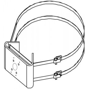 American Dynamics ADCDMPOLE Pole Mount Adapter, Use with ADCDMWALL, White