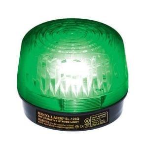 Seco-Larm SL-126Q-G 6~12 VDC (2-wire connection) Strobe Light, Green lens
