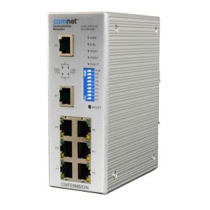 Comnet CWFE8MS/DIN Industrial Grade 8 Port Managed Ethernet Switch