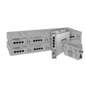 Comnet CLFE8EOC Eight-Channel Ethernet Over COAX Extender With Pass-through PoE