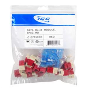 ICC IC107F5CRD Module, CAT 5e, HD, 25 PK, Red