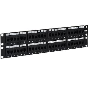 ICC ICMPP48CP6 48-Port Feed-thru Cat 6 Patch Panel, 2 RMS ICMPP48CP6 by ICC