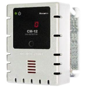 Macurco CM-12 WHITE Carbon Monoxide CO Fixed Gas Detector Controller Transducer with White Housing