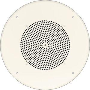 Bogen S86T725PG8WVR Ceiling Speaker Assembly with S86 8" Cone & Recessed Volume Control, Off White