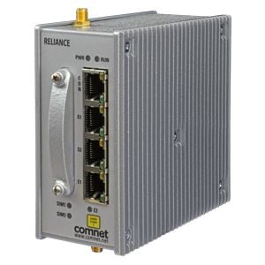 Comnet RL1000GW/48/E/S22/CEU RL1000GW with 2 x RS-232, 1 x 10/100 Tx and 4G LTE Cellular Modem (EU Bands), 24/48 VDC