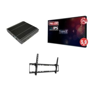 ViewZ VZ-4KVW-55NB Basic 4K Video Wall Package with VZ-55NB Video Wall Monitor, VZ-PRO-MINI Video Wall Server and VZ-WM71 Wall Mount
