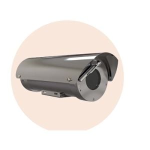 Hanwha Vision TNO-6070E2WF-Z Explosion Proof Housing using SNB-6004, 2.8-9mm, 110VAC Only with Wiper, IP66/IP67,IP68