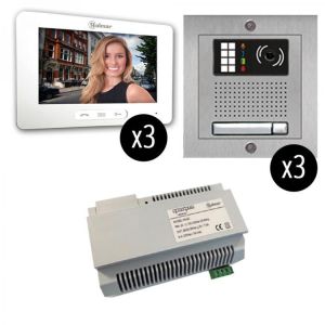 Alpha VKGB2-7-1SS-3M3D 1 Unit Touchscreen Video Entry Intercom Kit (3X3)