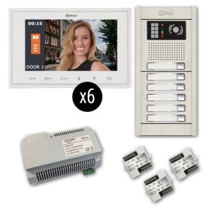 Alpha VKGB2-V7-6AS 6 Unit Video Entry Intercom Kit