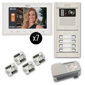 Alpha VKGB2-V7-7AF 7 Unit Video Entry Intercom Kit