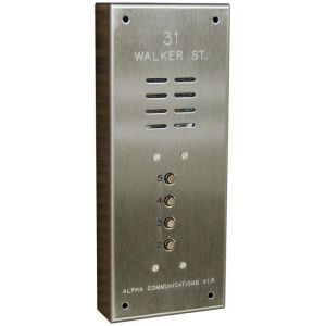 Alpha VI402S004 4 Button VIP Panel with Surface Side Bends, No Directory