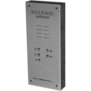 Alpha VI402S005 5 Button VIP Panel with Surface Side Bends, No Directory