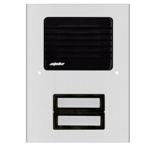 Alpha ES512-02 2 Plastic Button L/S Economy Panel Aluminium